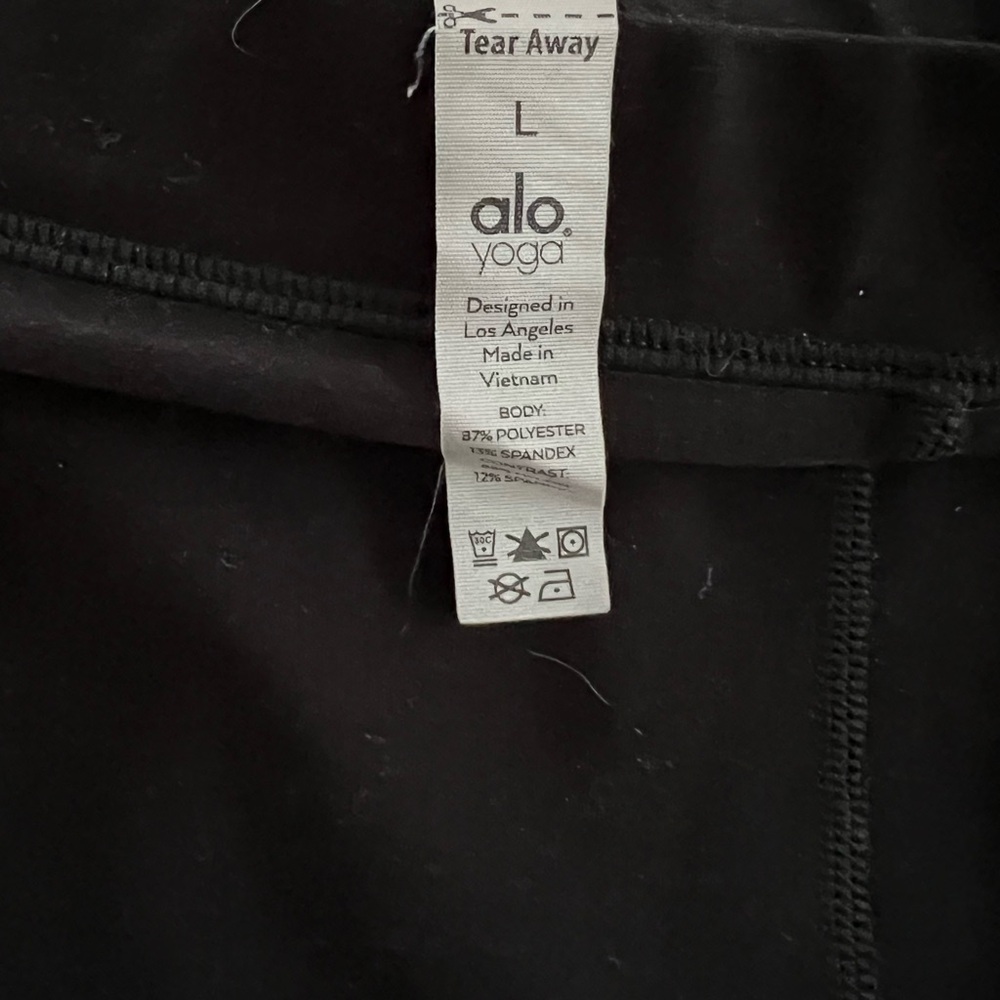 Alo - High-waste black leggings. Regular length, Women's Size Large